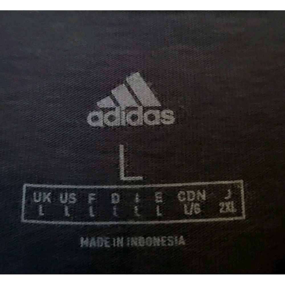 Adidas Men’s Colorblock T-Shirt Retro Navy Blue Red White Big Logo Gym Size L - Picture 3 of 6